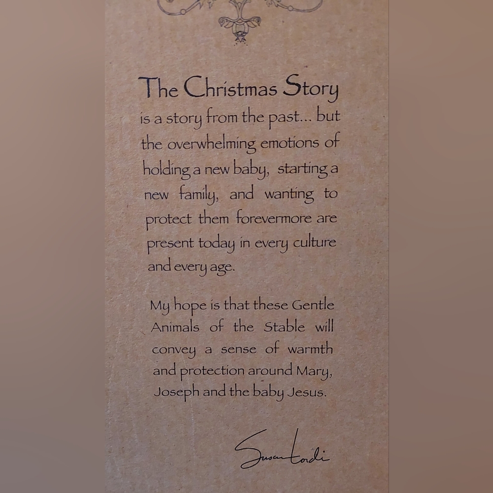 Willow Tree.  The Christmas Story.   Gentle Animals of the Stable.